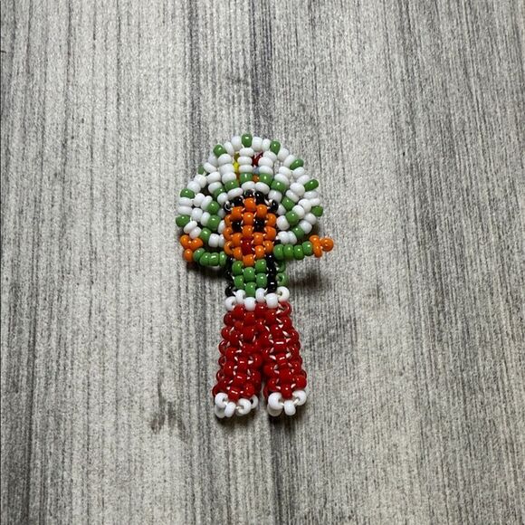 Native American Indian Tribal Beaded Doll Charm Pendant Necklace - Picture 1 of 7